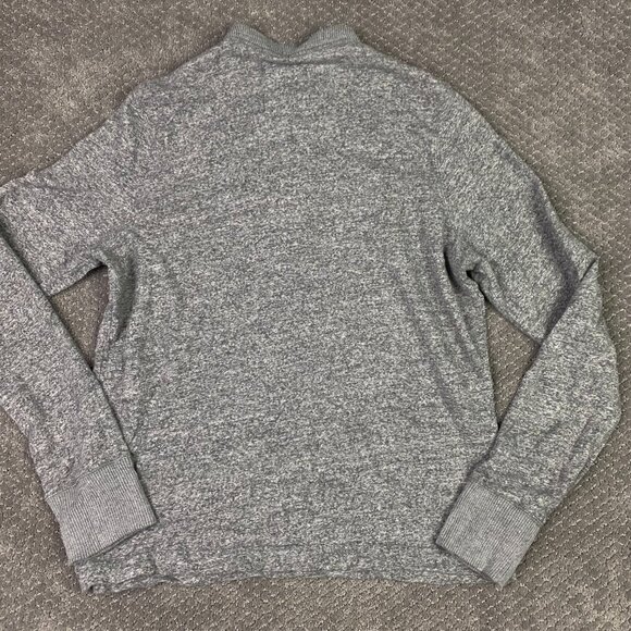 Vintage Abercrombie & Fitch Muscle Henley Shirt Mens XL Gray Heather Long Sleeve - Picture 4 of 8